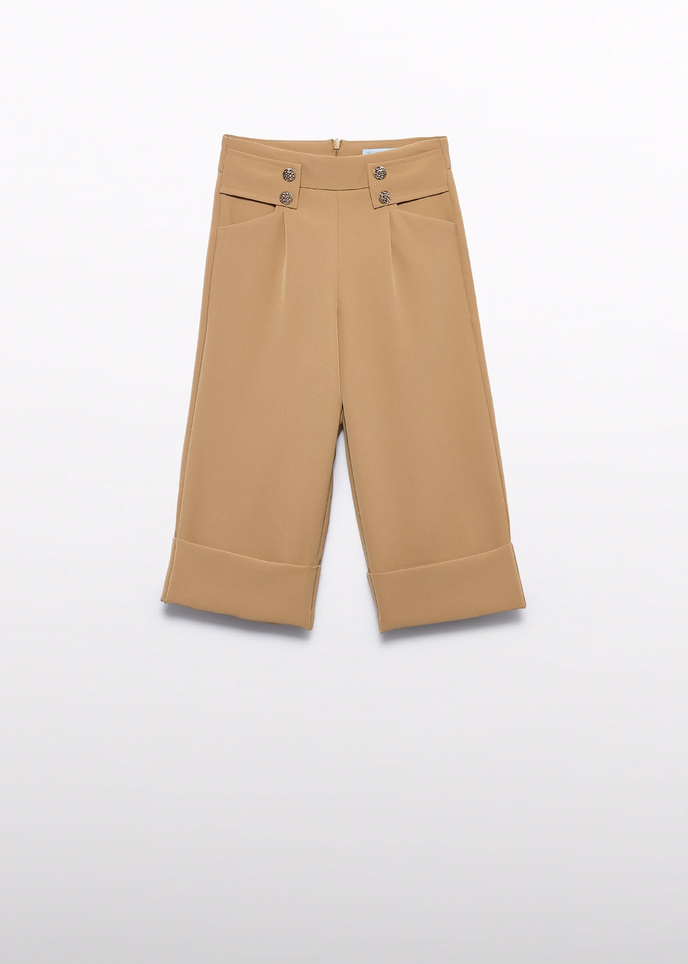 Conjunto Suéter Flores Pantalón Camel