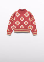 Cargar imagen en el visor de la galería, Conjunto Suéter Flores Pantalón Camel
