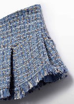 Cargar imagen en el visor de la galería, Conjunto Suéter Azul Falda Tweed
