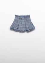 Cargar imagen en el visor de la galería, Conjunto Suéter Azul Falda Tweed
