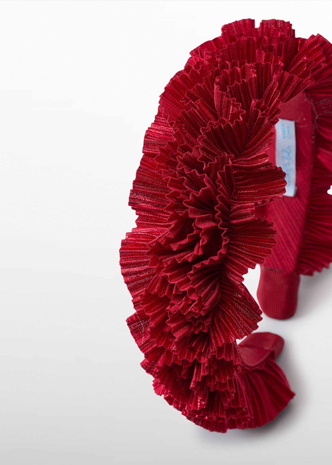 Diadema Plisado Rojo