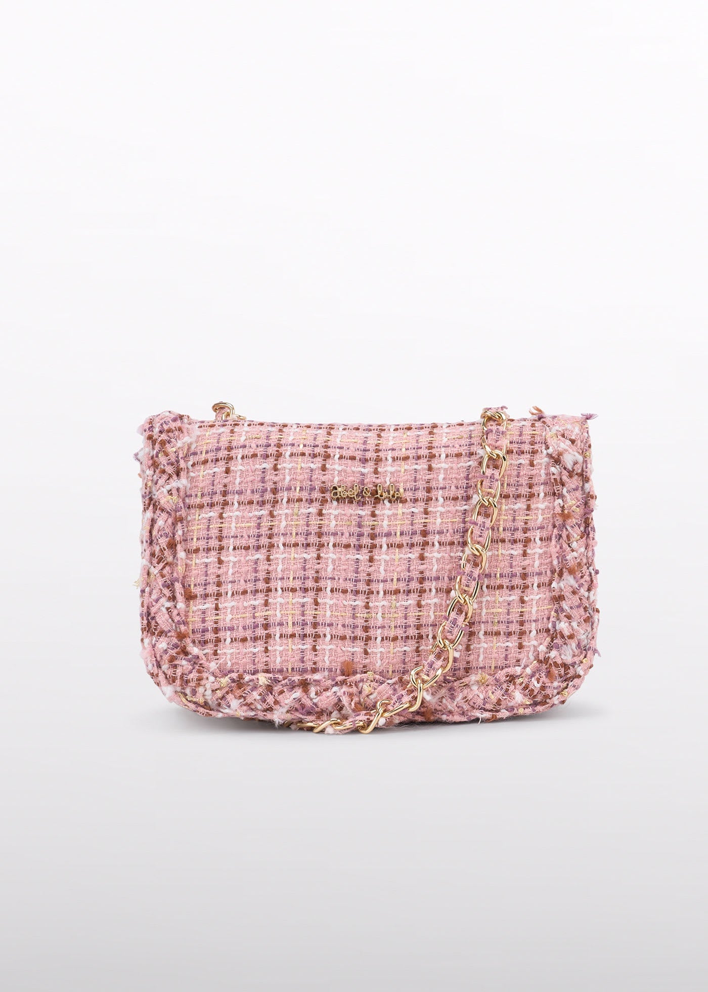 Bolsa Rosa Tweed