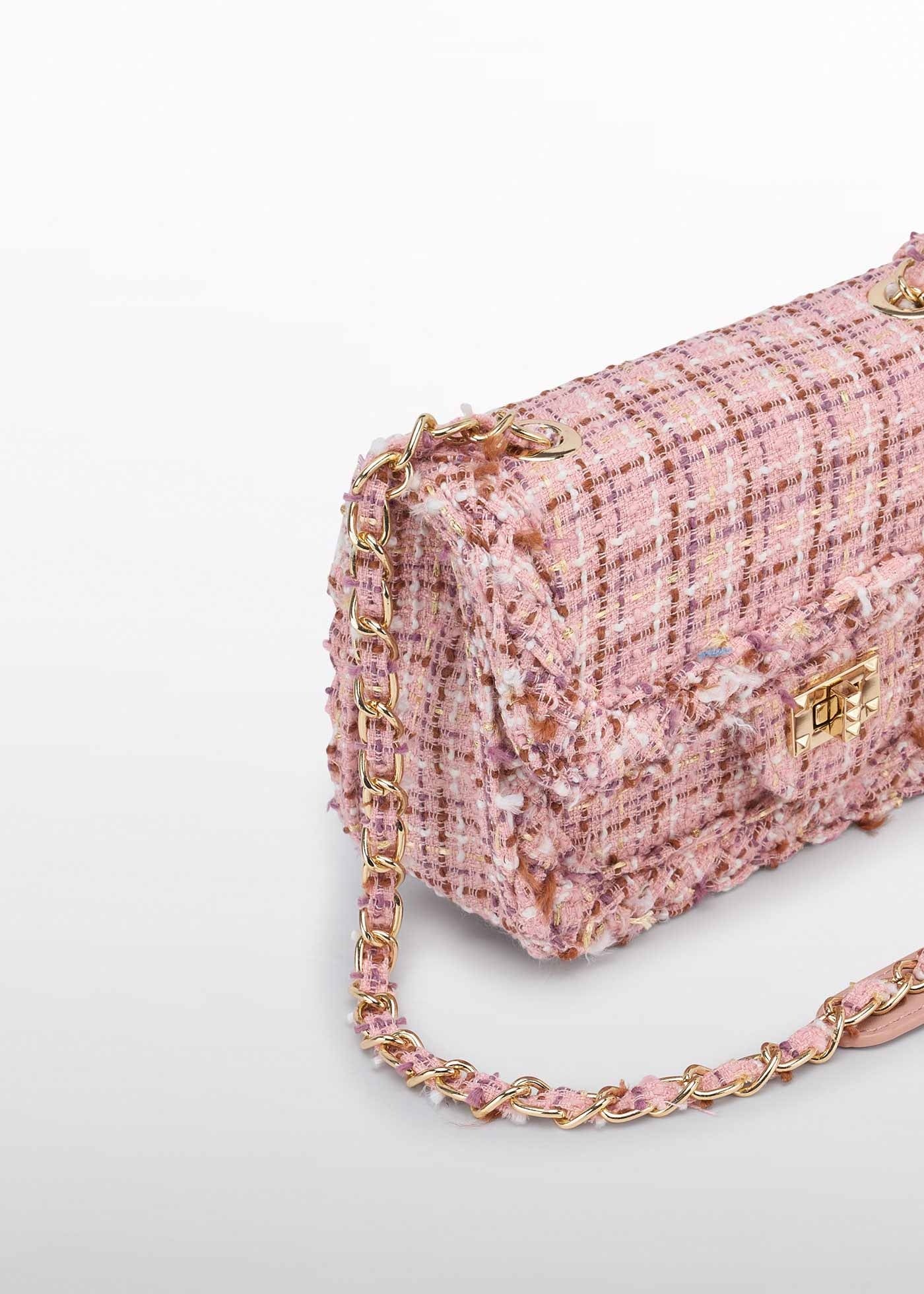 Bolsa Rosa Tweed
