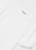 Cargar imagen en el visor de la galería, Camiseta Canalé Blanca Mangas
