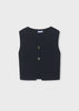 Conjunto Chaleco Negro Pantalón Arena