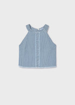 Cargar imagen en el visor de la galería, Blusa Mezclilla Rayas
