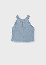 Cargar imagen en el visor de la galería, Blusa Mezclilla Rayas
