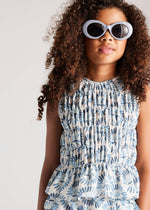 Cargar imagen en el visor de la galería, Blusa Estampado Azul
