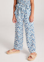 Cargar imagen en el visor de la galería, Conjunto Blusa y Pantalón Estampado Azul

