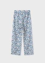 Cargar imagen en el visor de la galería, Conjunto Blusa y Pantalón Estampado Azul
