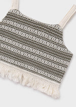 Cargar imagen en el visor de la galería, Conjunto Top Crochet Pantalón Verde
