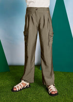 Cargar imagen en el visor de la galería, Conjunto Top Crochet Pantalón Verde
