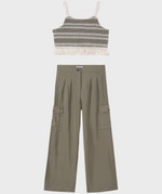 Cargar imagen en el visor de la galería, Conjunto Top Crochet Pantalón Verde
