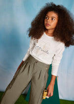 Cargar imagen en el visor de la galería, Conjunto Top Crochet Pantalón Verde
