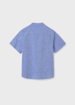 Cargar imagen en el visor de la galería, Camisa Azul Cuello Mao
