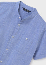Cargar imagen en el visor de la galería, Camisa Azul Cuello Mao
