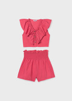 Cargar imagen en el visor de la galería, Conjunto Blusa y Short Coral
