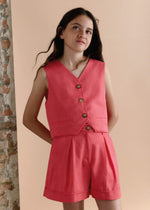 Cargar imagen en el visor de la galería, Conjunto Chaleco y Short Coral
