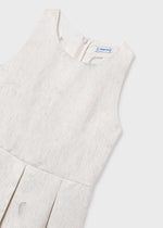Cargar imagen en el visor de la galería, Vestido Lino Beige Cenefa
