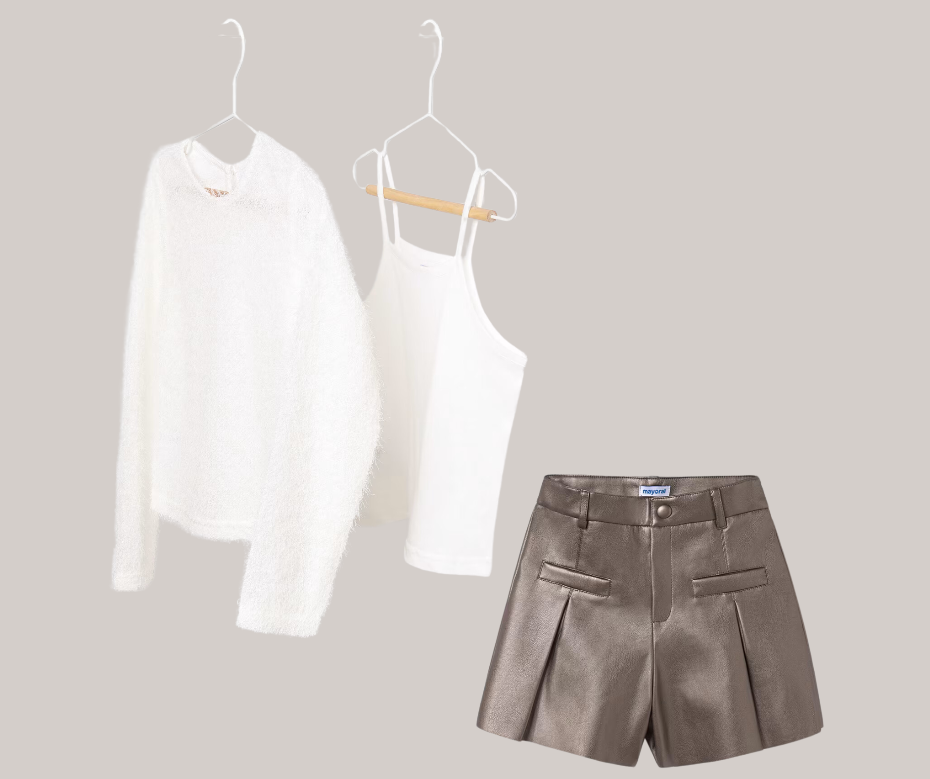 Conjunto Suéter Crudo Short Cobre