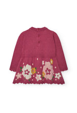 Cargar imagen en el visor de la galería, Vestido Tejido Rosa Flores
