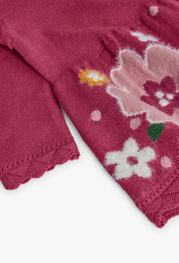 Vestido Tejido Rosa Flores