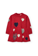 Cargar imagen en el visor de la galería, Vestido Tejido Rojo Corazones
