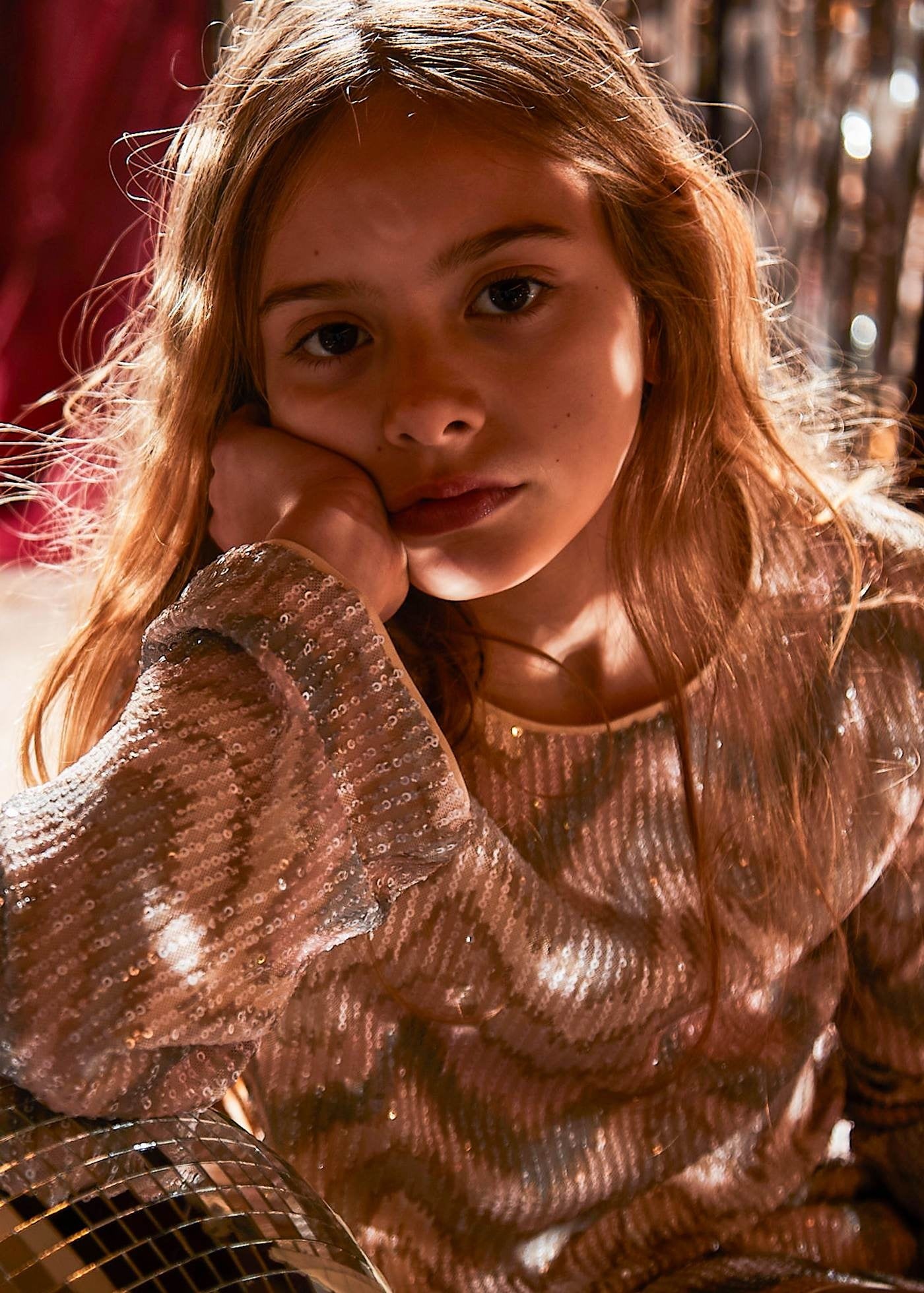 Conjunto Blusa y Falda Lentejuela