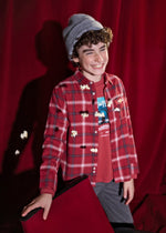 Cargar imagen en el visor de la galería, Camisa Roja Cuadros
