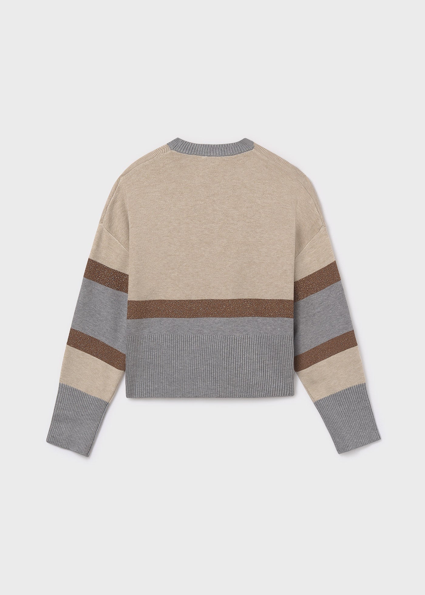 Conjunto Suéter Rayas Pantalón Camel