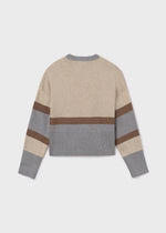 Cargar imagen en el visor de la galería, Conjunto Suéter Rayas Pantalón Camel
