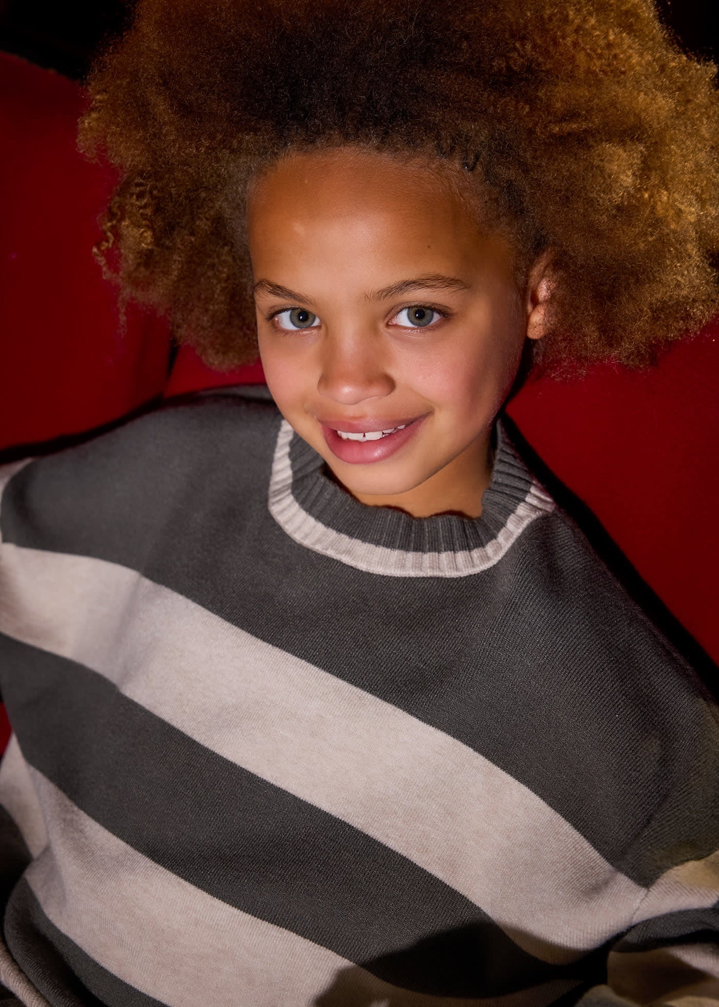 Conjunto Suéter Rayas Falda Verde