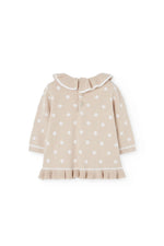 Cargar imagen en el visor de la galería, Vestido Tejido Beige Lunares

