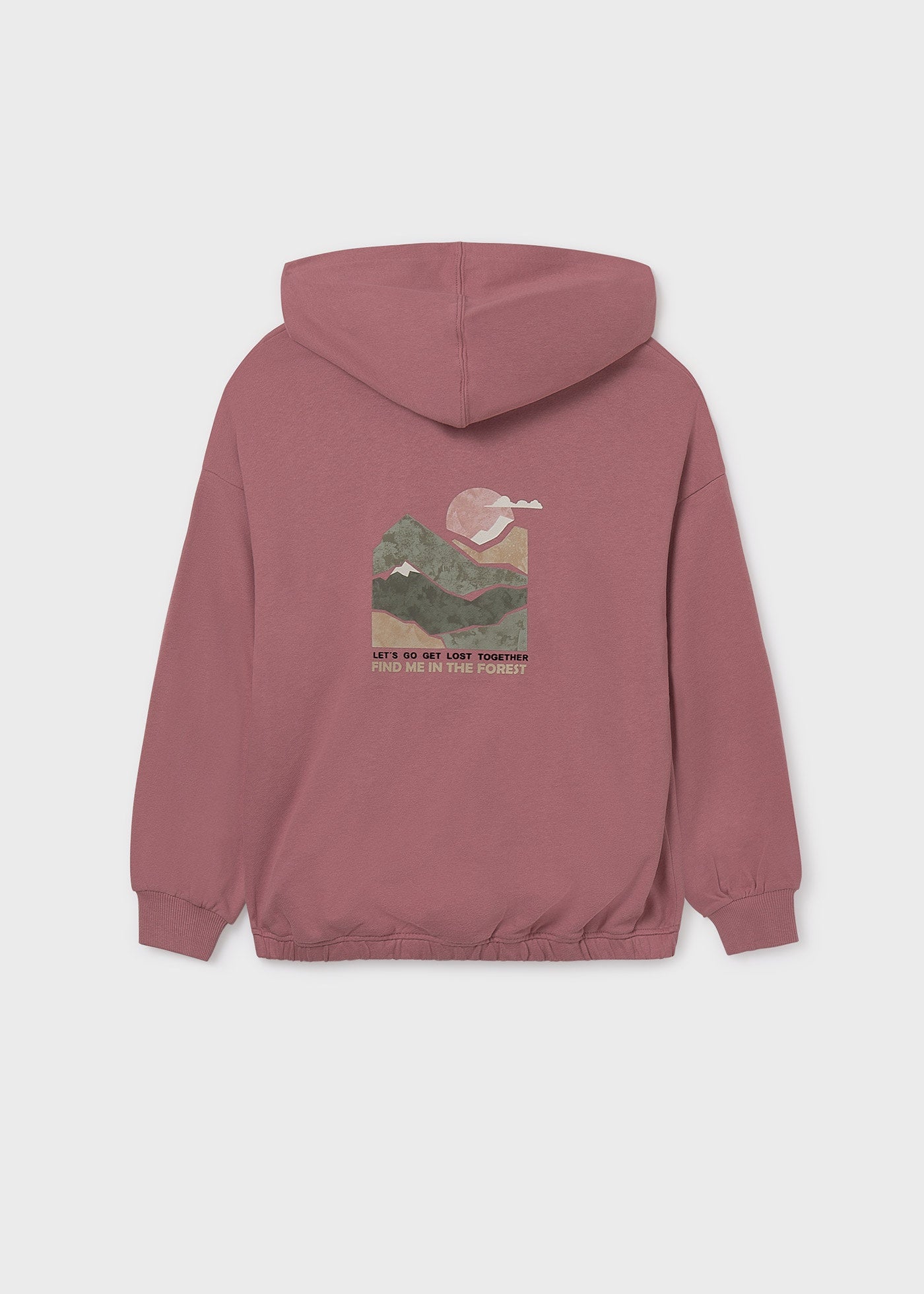 Conjunto Sudadera Rosa Falda Verde