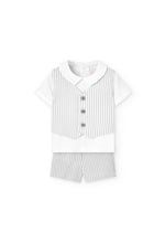 Cargar imagen en el visor de la galería, Conjunto Camisa Chaleco y Short Rayas
