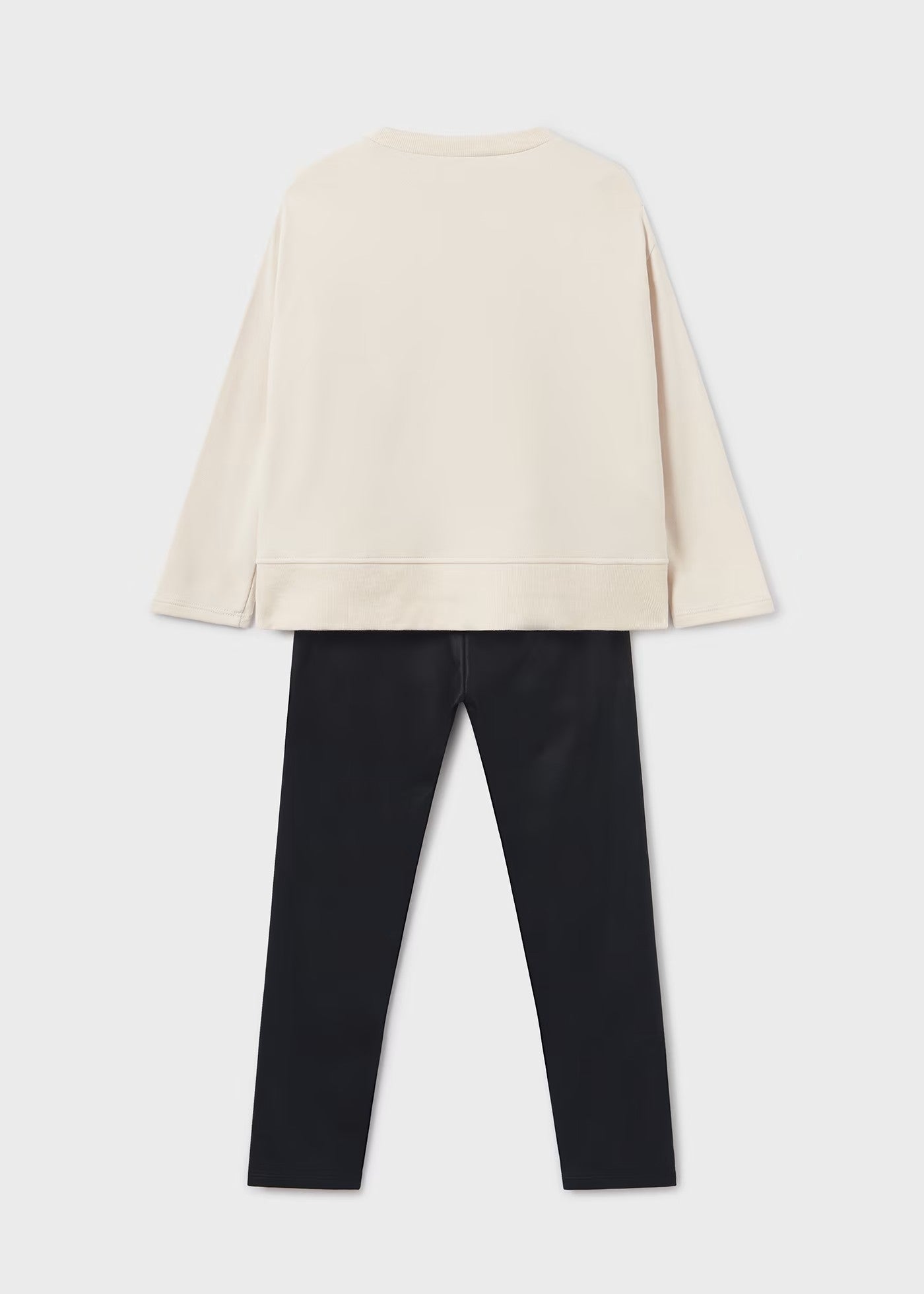 Conjunto Sudadera Beige Leggings