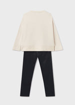 Cargar imagen en el visor de la galería, Conjunto Sudadera Beige Leggings
