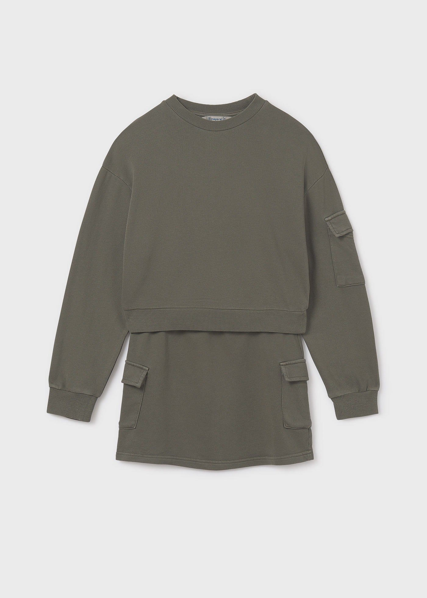 Conjunto Sudadera Falda Verde