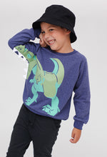 Cargar imagen en el visor de la galería, Sudadera Azul Dinosaurio
