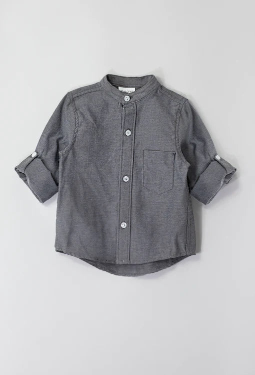 Camisa Gris Manga Larga