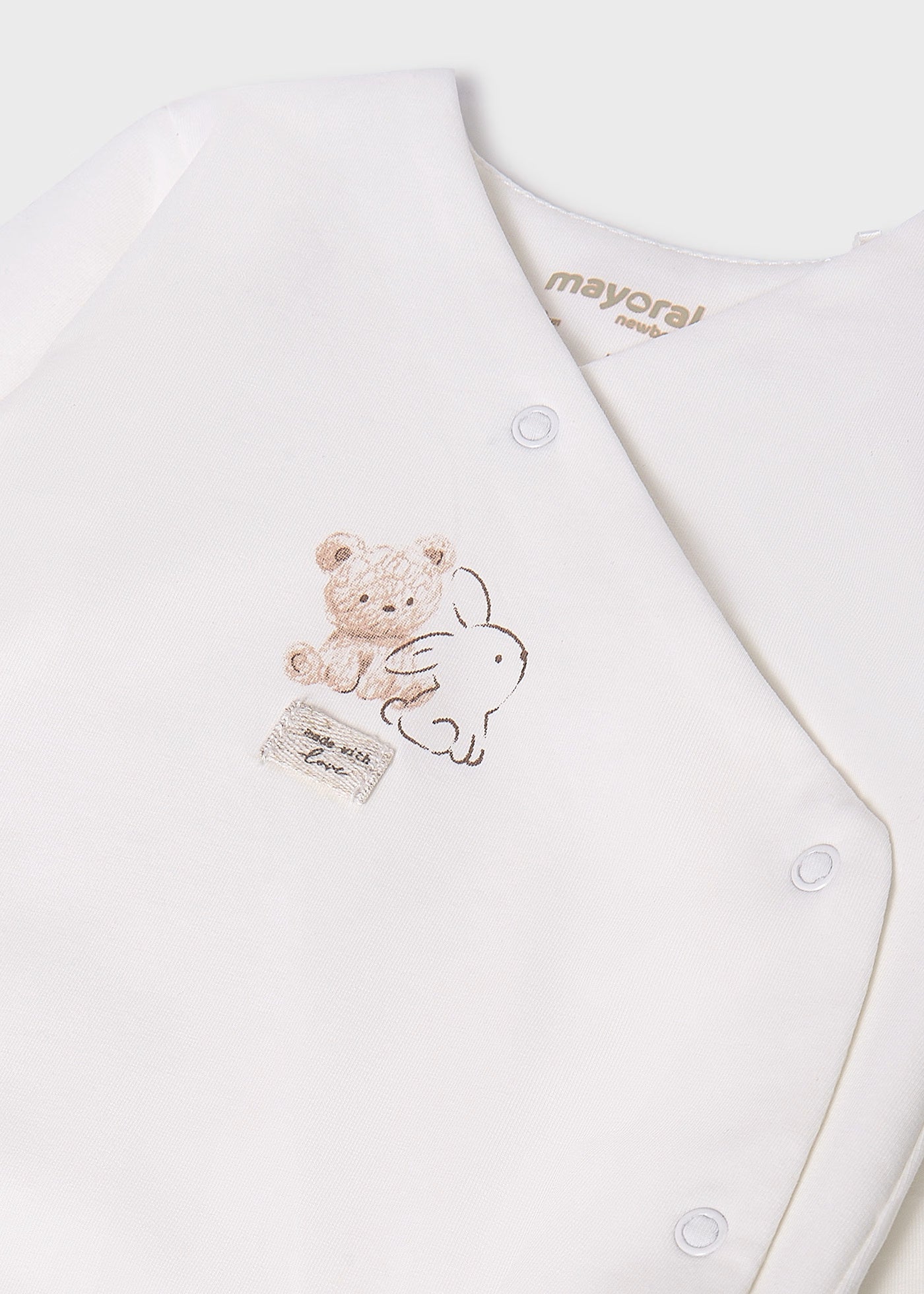 Set Mameluco Ositos con Babero y Gorrito