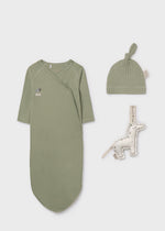 Cargar imagen en el visor de la galería, Pijama Nudo Verde con Gorrito
