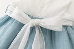 Cargar imagen en el visor de la galería, Vestido Azul y Blanco Plumeti
