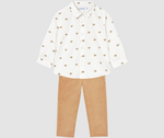 Cargar imagen en el visor de la galería, Conjunto Camisa Ositos Pantalón Camel
