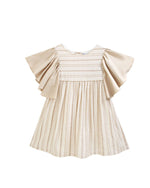 Cargar imagen en el visor de la galería, Vestido Beige Rayas Mangas
