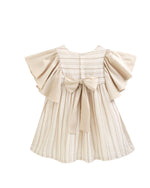 Cargar imagen en el visor de la galería, Vestido Beige Rayas Mangas
