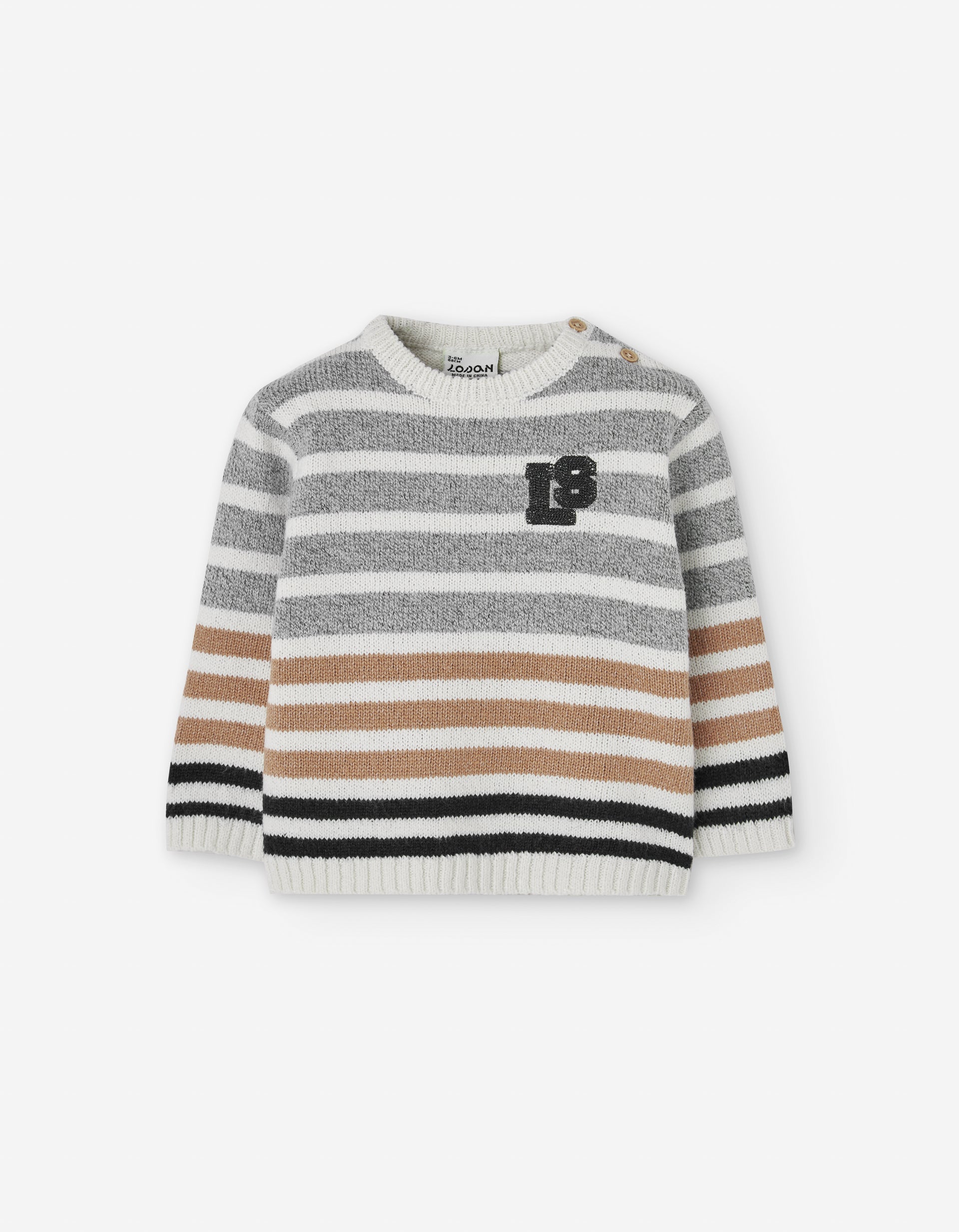 Conjunto Suéter Rayas Pantalón Mezclilla Afelpado