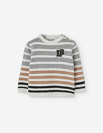 Cargar imagen en el visor de la galería, Conjunto Suéter Rayas Pantalón Mezclilla Afelpado
