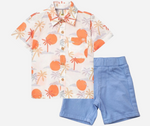Cargar imagen en el visor de la galería, Conjunto Camisa Palmas Short Azul
