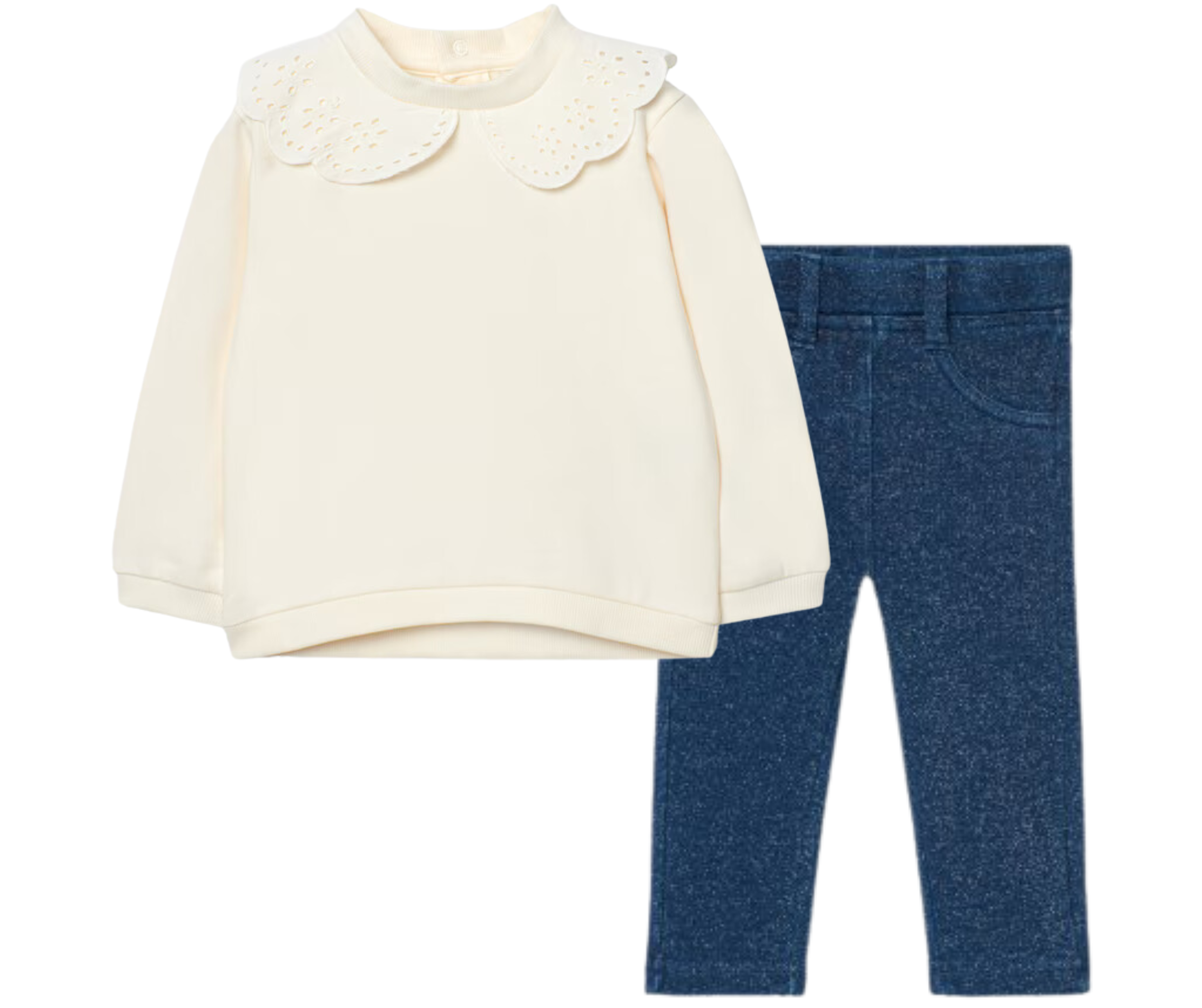 Conjunto Sudadera Cuello Pantalón Glitter